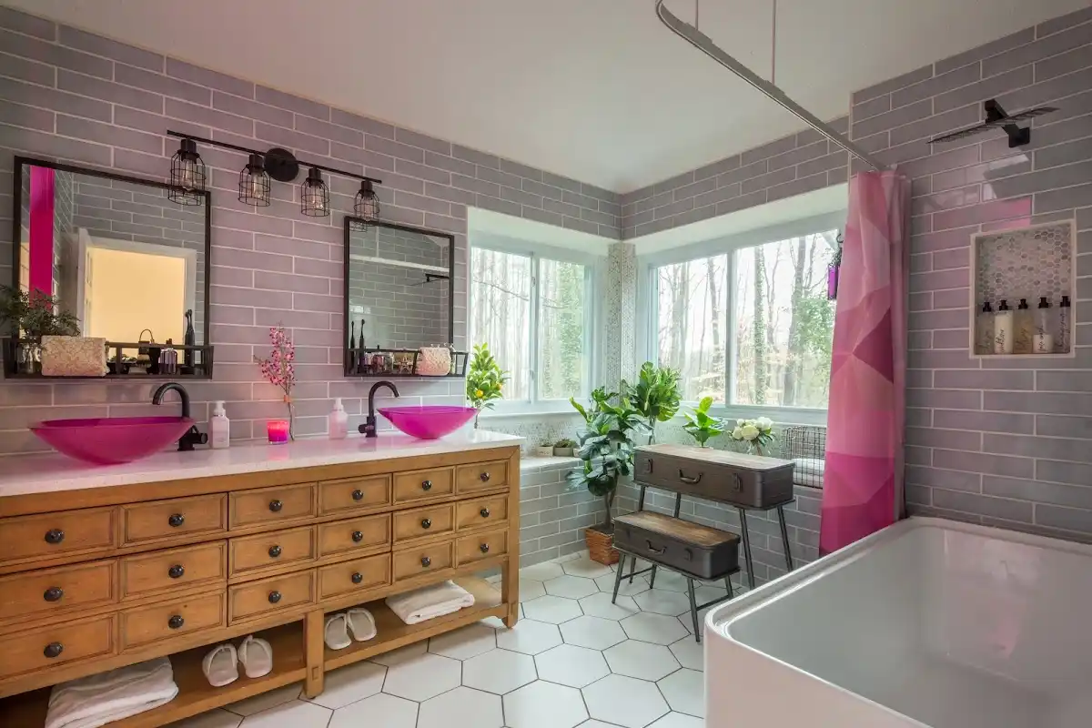 Bathroom renovation after water damage restoration in White Settlement